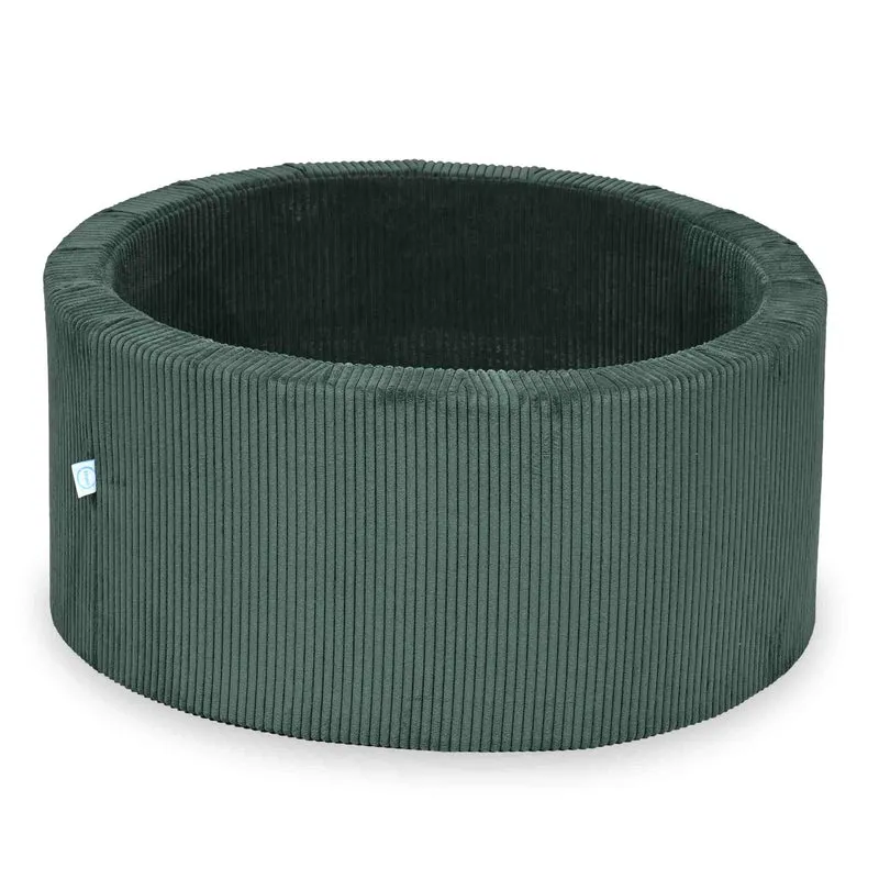 Piscine à Balles 90x40 velours côtelé vert sans balles