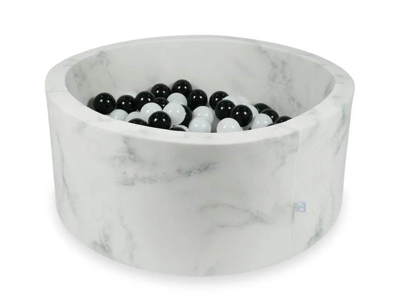 Piscine à balles en velours Marble 90x40 cm avec 300 balles