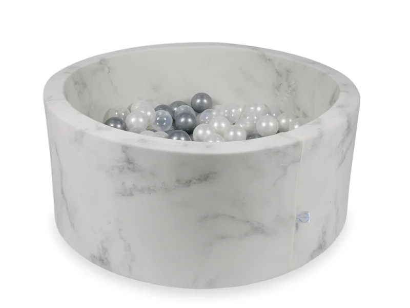 Piscine à balles en velours Marble 90x40 cm avec 300 balles