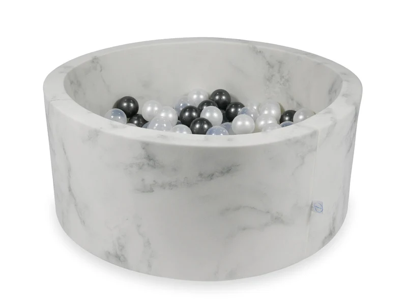 Piscine à balles en velours Marble 90x40 cm avec 300 balles
