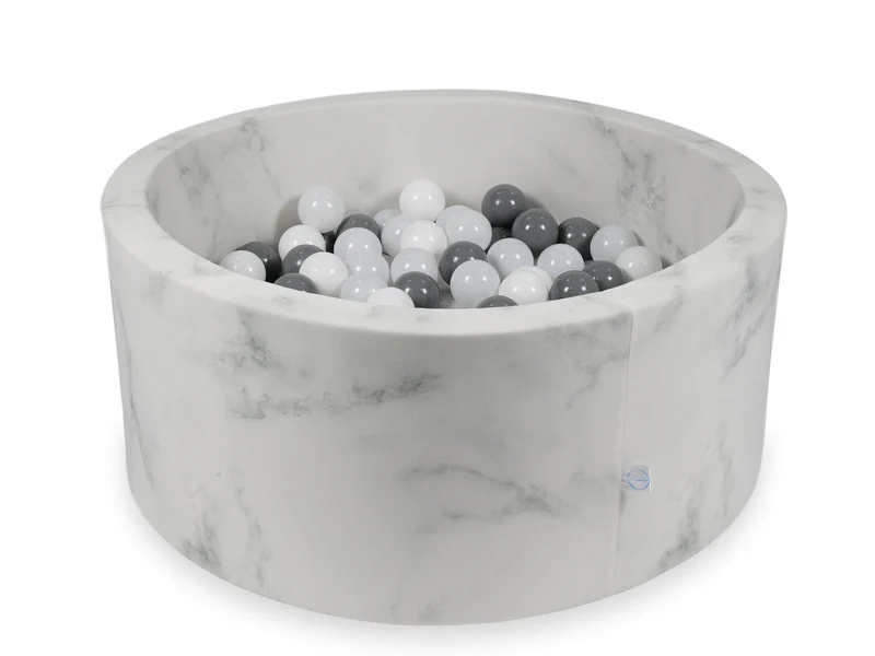 Piscine à balles en velours Marble 90x40 cm avec 300 balles