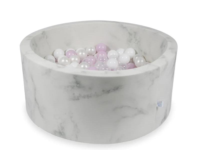 Piscine à balles en velours Marble 90x40 cm avec 300 balles