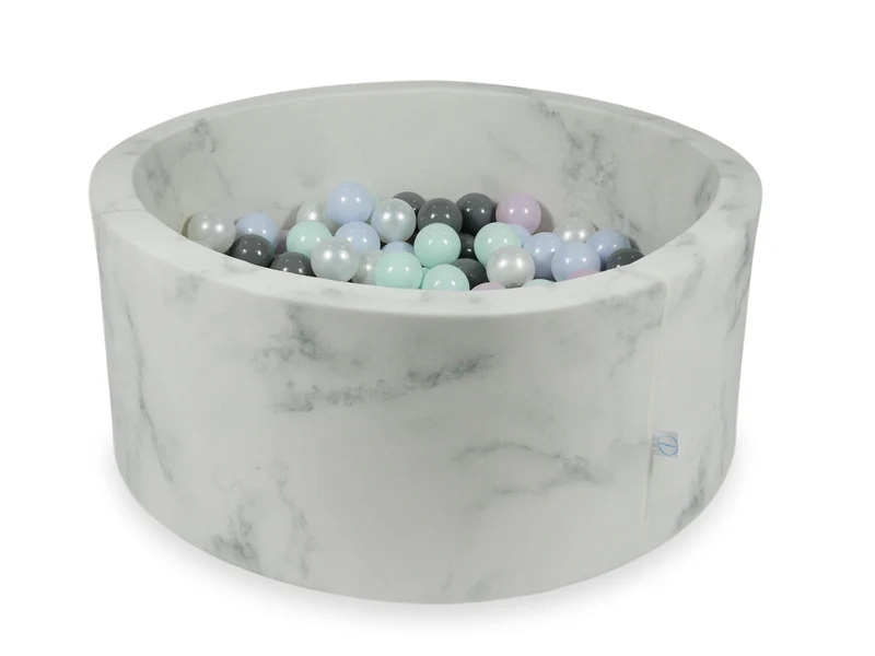 Piscine à balles en velours Marble 90x40 cm avec 300 balles
