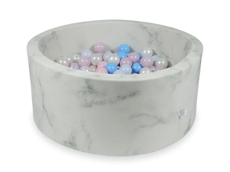 Piscine à balles en velours Marble 90x40 cm avec 300 balles