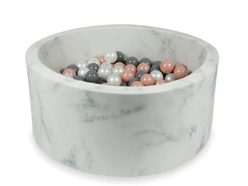Piscine à balles en velours Marble 90x40 cm avec 300 balles