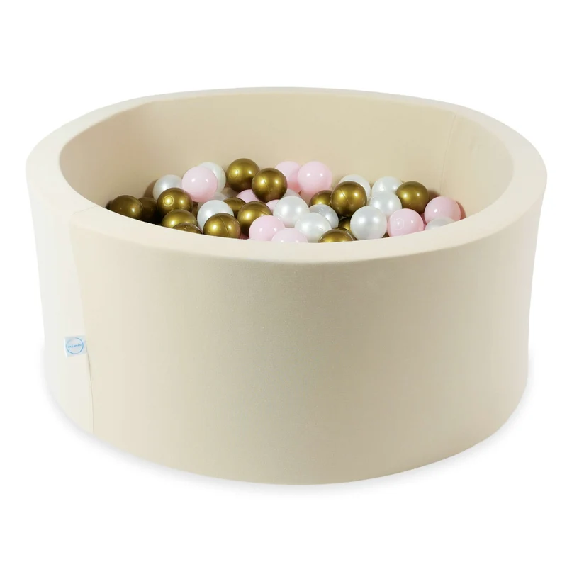 Piscine à balles en beige 90x40 cm avec 300 balles