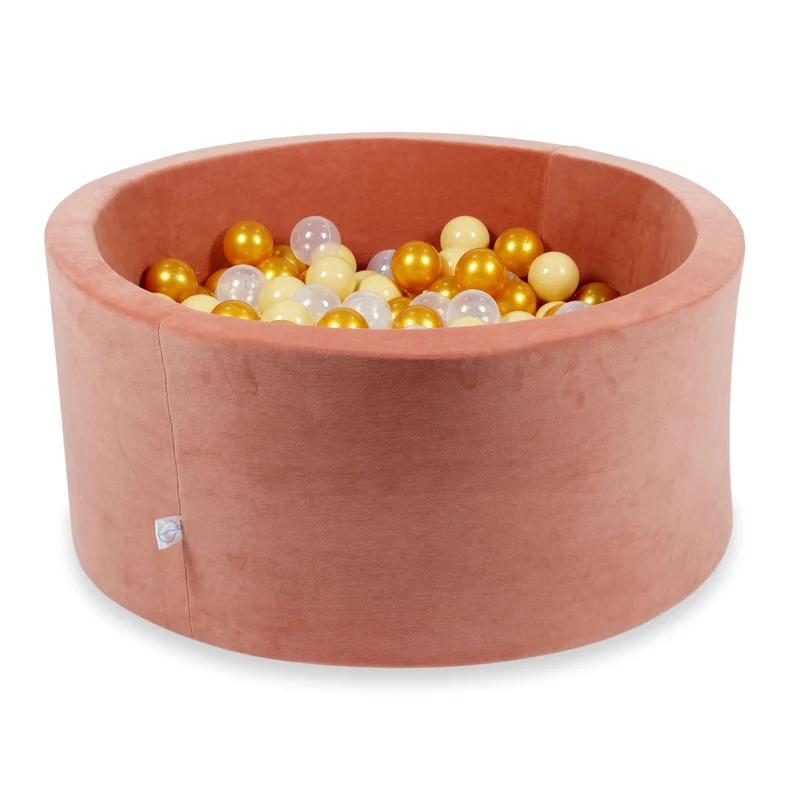 Piscine à balles en velours velvet soft canyon clay 90x40 cm avec 300 balles