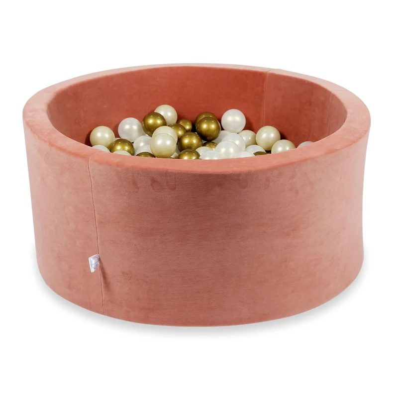 Piscine à balles en velours velvet soft canyon clay 90x40 cm avec 300 balles
