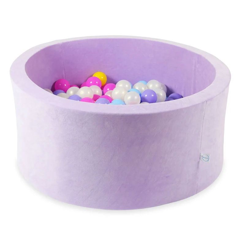 Piscine à balles en velvet soft Lilac 90x40 cm avec 300 balles