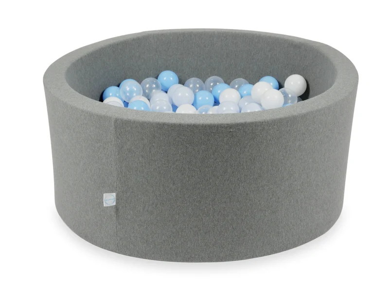 Piscine à balles en gris 90x40 cm avec 300 balles