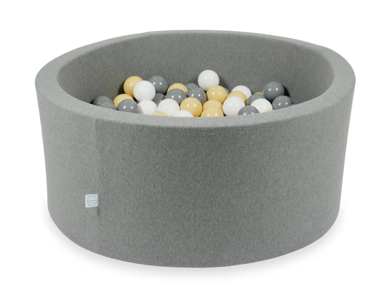 Piscine à balles en gris 90x40 cm avec 300 balles