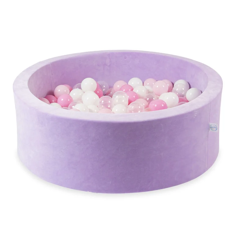Piscine à balles en velvet soft Lilac 90x30 cm avec 200 balles