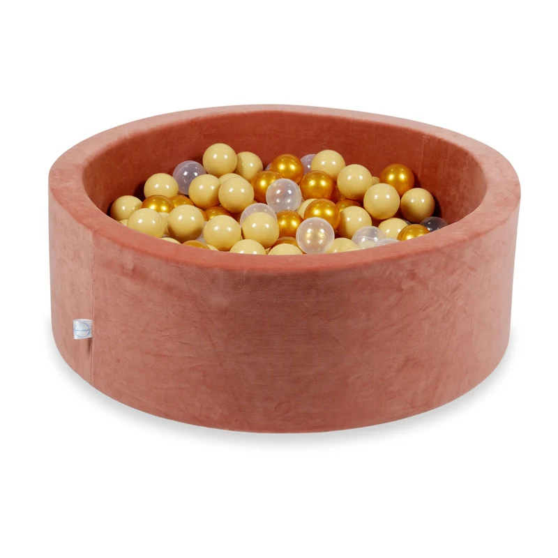 Piscine à balles en velours velvet soft canyon clay 90x30 cm avec 200 balles