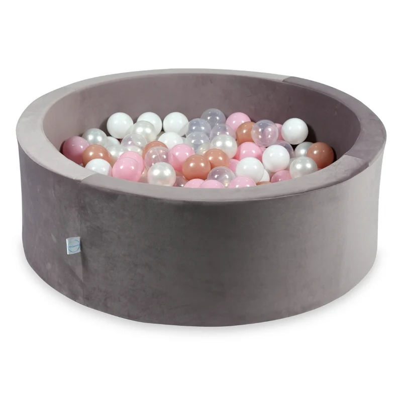 Piscine à balles en velours velvet lilac 90x30 cm avec 200 balles