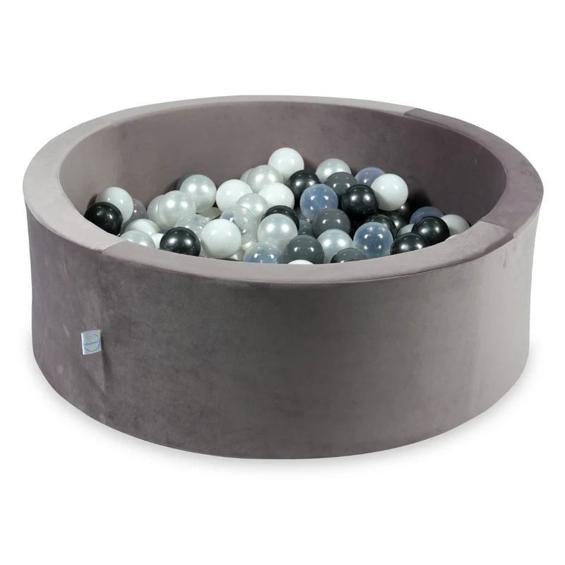 Piscine à balles en velours velvet lilac 90x30 cm avec 200 balles