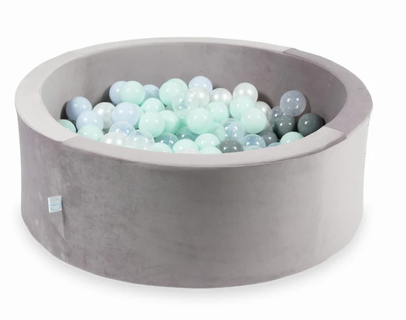 Piscine à balles en velours velvet lilac 90x30 cm avec 200 balles