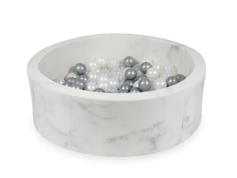 Piscine à balles en velours Marble 90x30 cm avec 200 balles