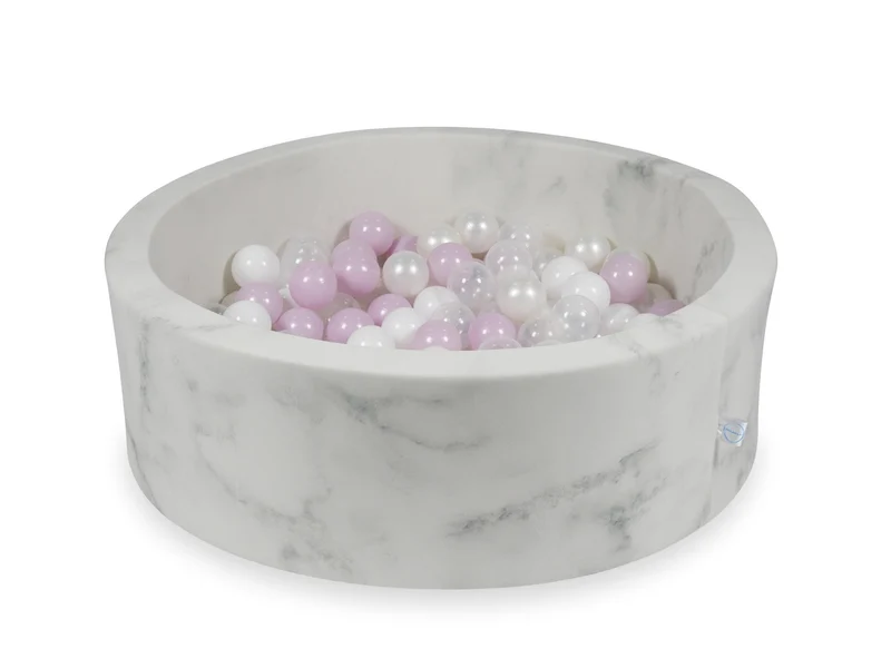 Piscine à balles en velours Marble 90x30 cm avec 200 balles