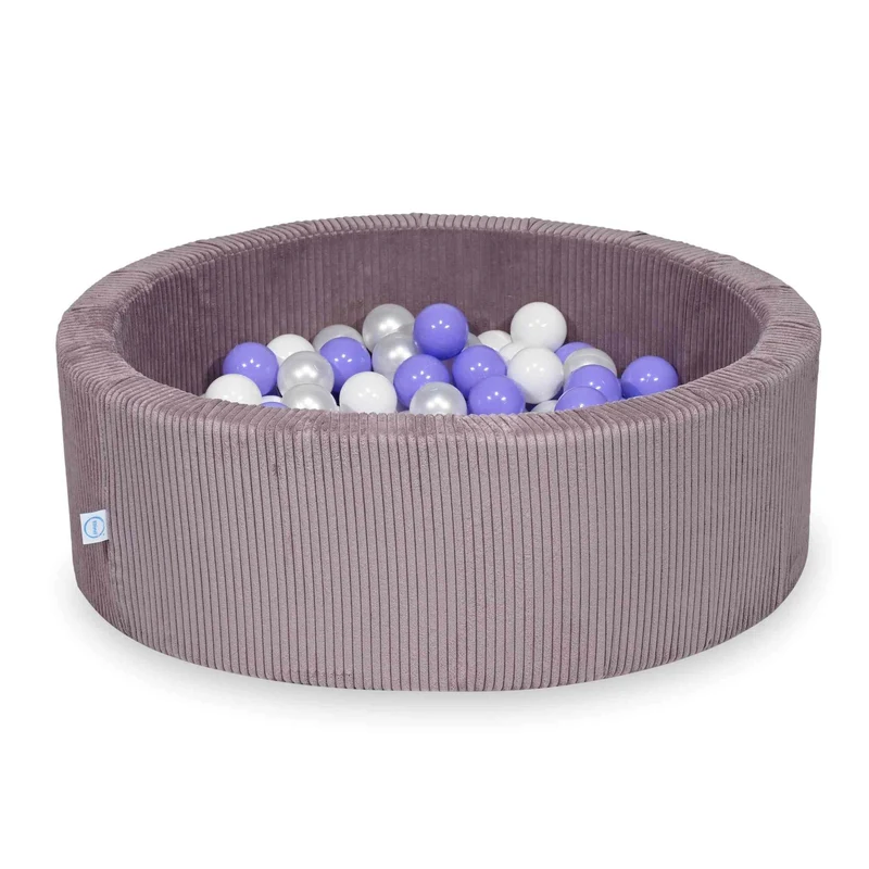Piscine à balles en velours côtelé Lavende 90x30 cm avec 200 balles