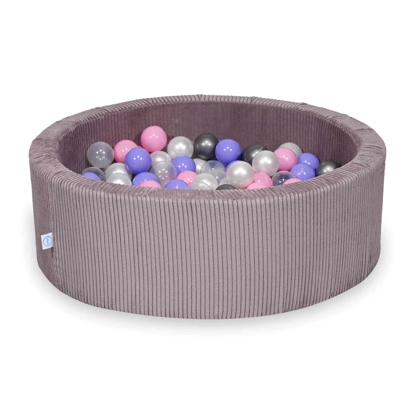 Piscine à balles en velours côtelé Lavende 90x30 cm avec 200 balles