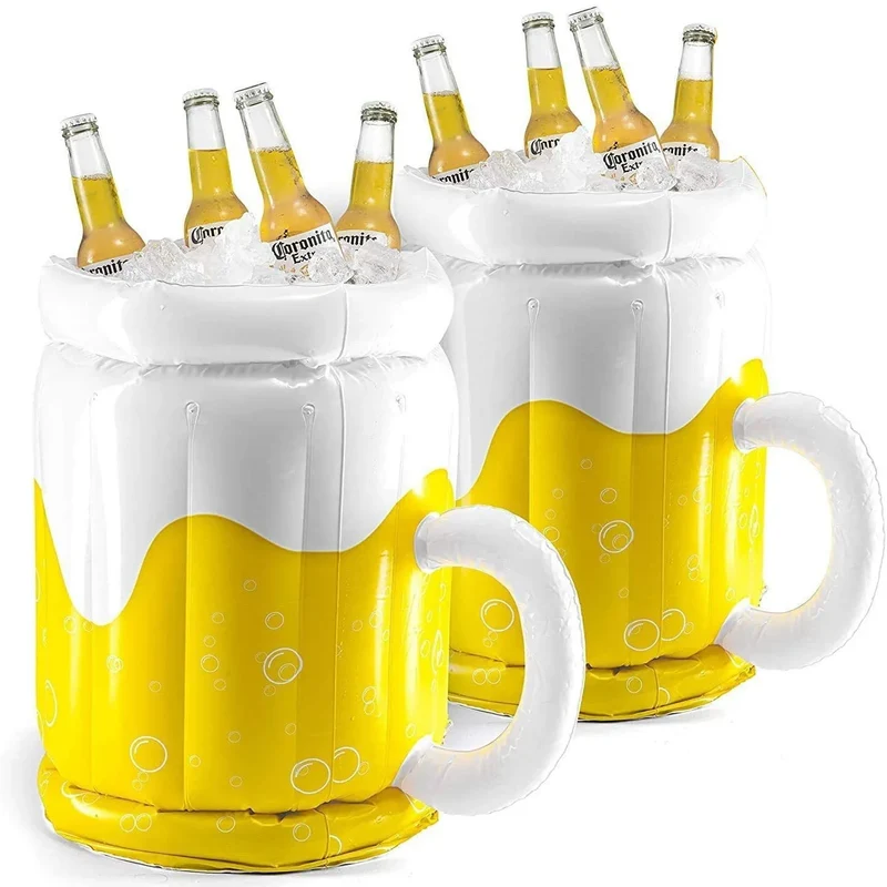Bouée Gonflable Seau à Glace Blanc