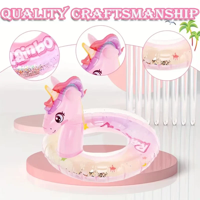 Bouée Gonflable Licorne Pailletee