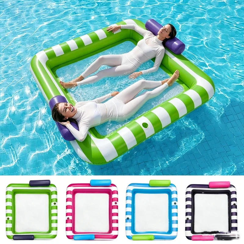 Bouée Gonflable Matelas Double Rayures