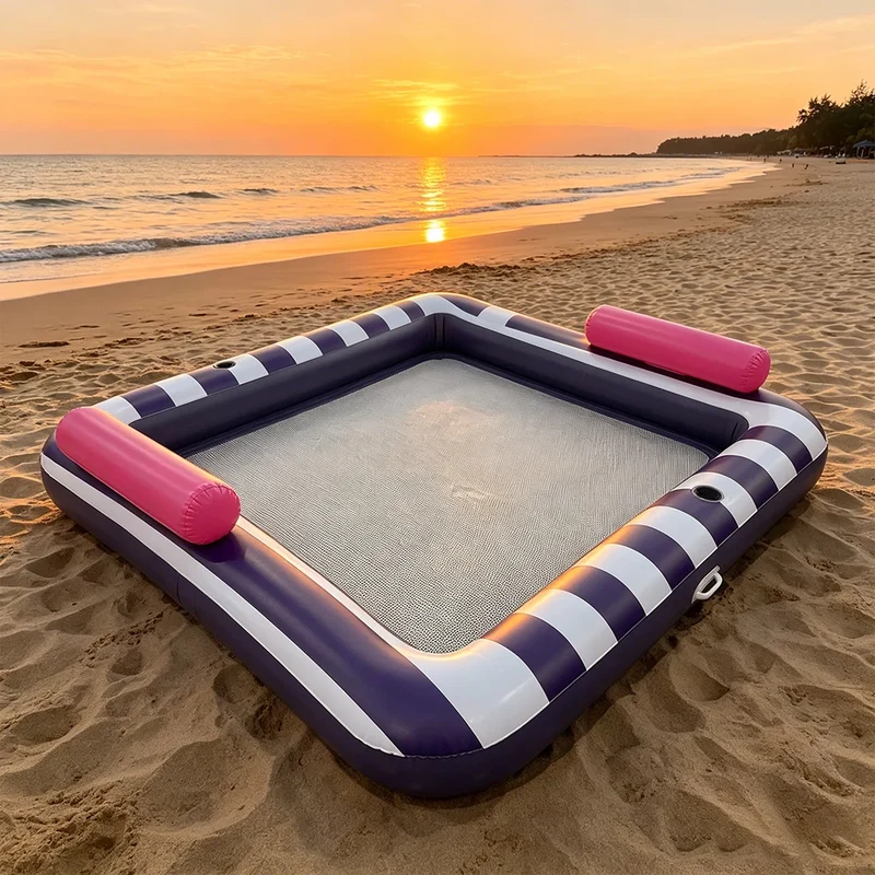 Bouée Gonflable Matelas Double Rayures