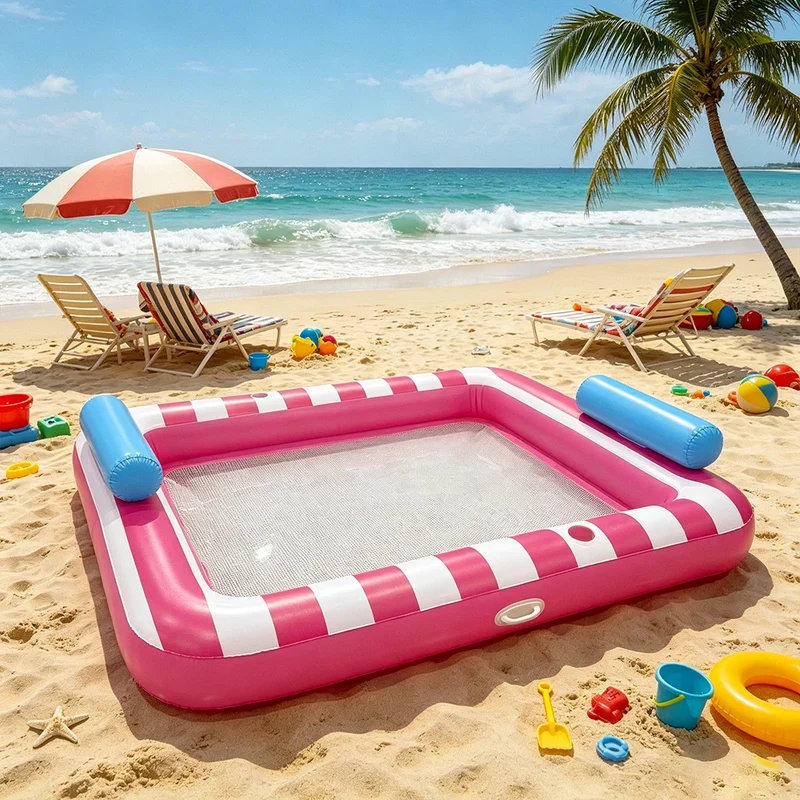 Bouée Gonflable Matelas Double Rayures