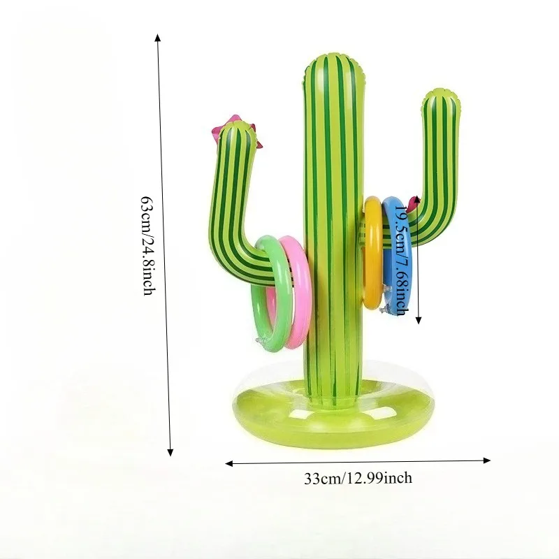 Accessoire Gonflable Jeu Lancer Anneaux Cactus