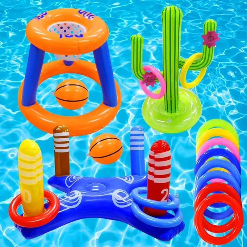 Accessoire Gonflable Jeu Lancer Anneaux Cactus