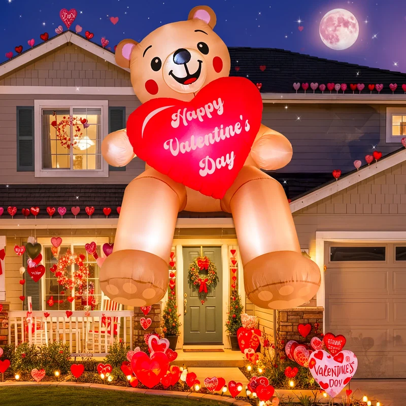 Décoration Gonflable Ours Saint-Valentin 8 Pieds