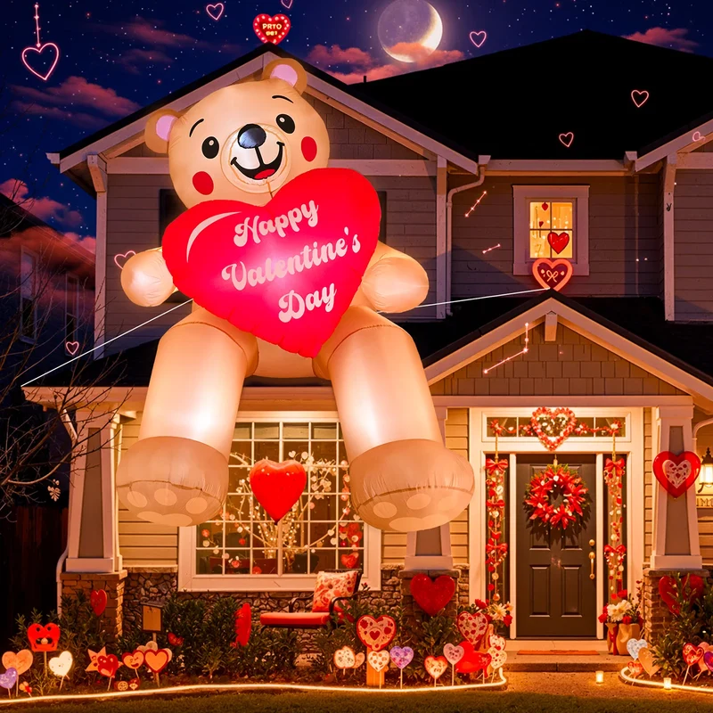 Décoration Gonflable Ours Saint-Valentin 8 Pieds