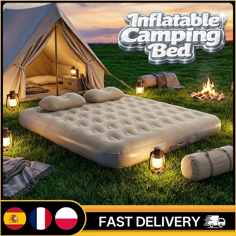 Matelas Gonflable Camping Pompe LED USB-C