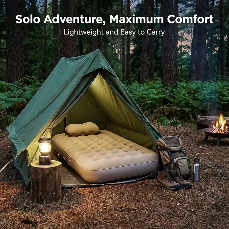 Matelas Gonflable Camping Pompe LED USB-C