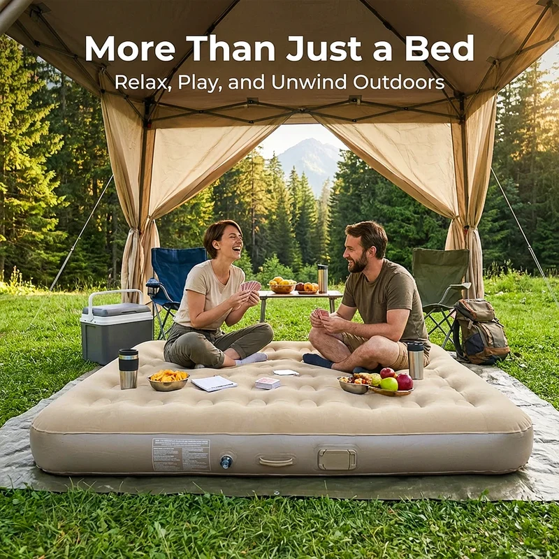 Matelas Gonflable Camping Pompe LED USB-C