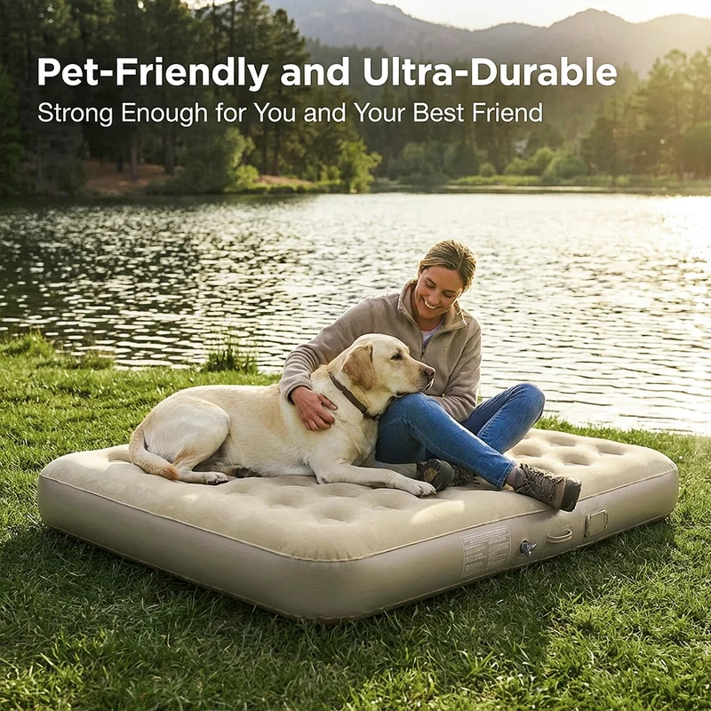Matelas Gonflable Camping Pompe LED USB-C