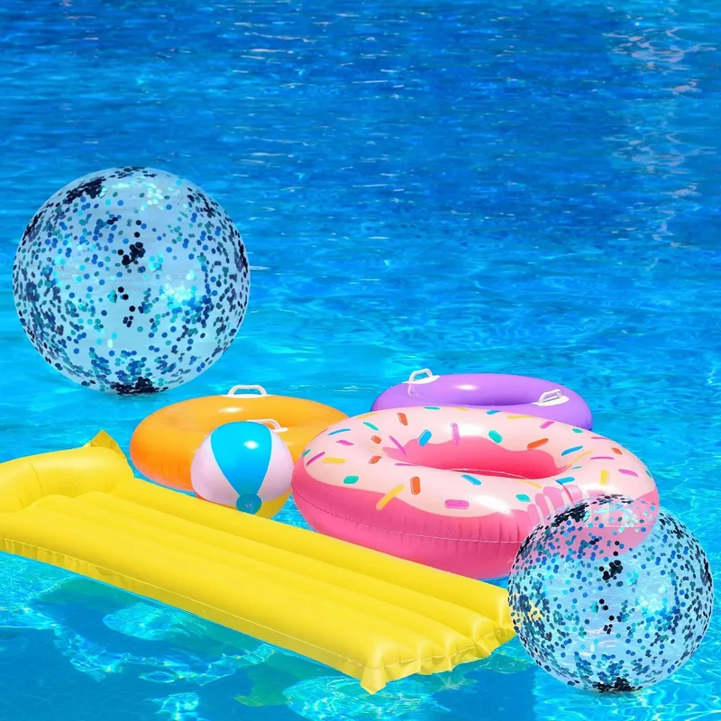 Ballon Gonflable de Plage 40 cm Paillettes