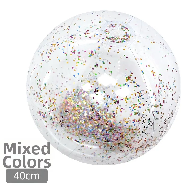 Ballon Gonflable de Plage 40 cm Paillettes