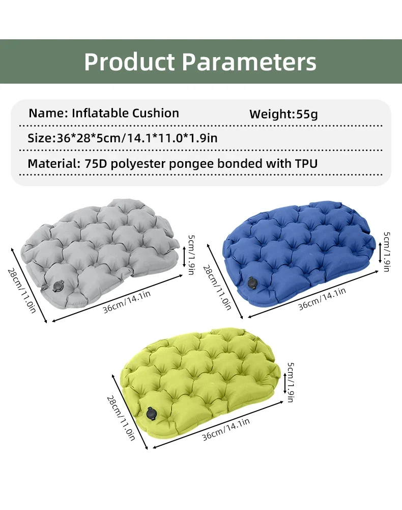 Accessoire Gonflable Coussin de Siège TPU Respirant