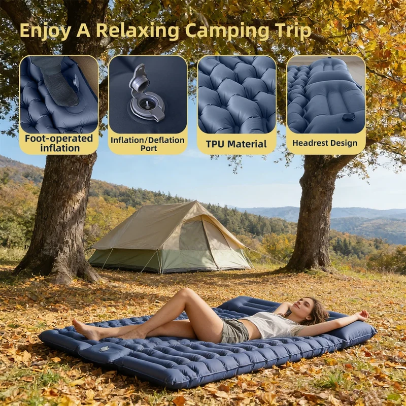 Matelas Gonflable Camping Double Ultraléger