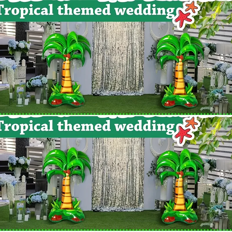 Décoration Gonflable Palmier 3D Hawaï Lot de 2