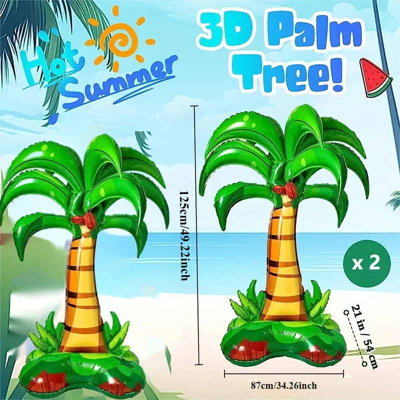Décoration Gonflable Palmier 3D Hawaï Lot de 2