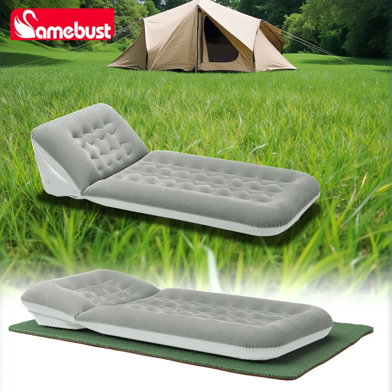 Matelas Gonflable Camping PVC Floqué