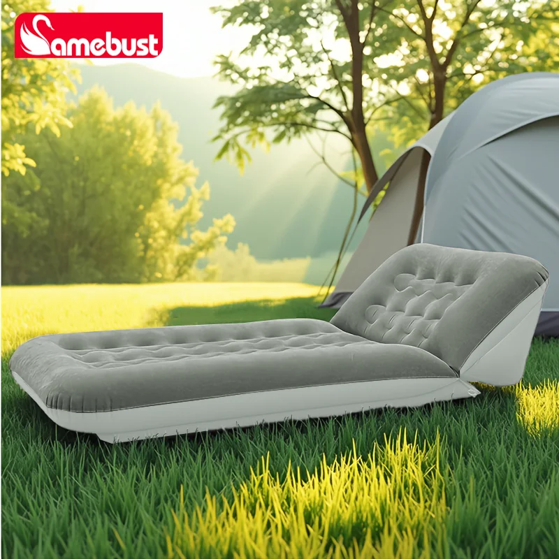 Matelas Gonflable Camping PVC Floqué