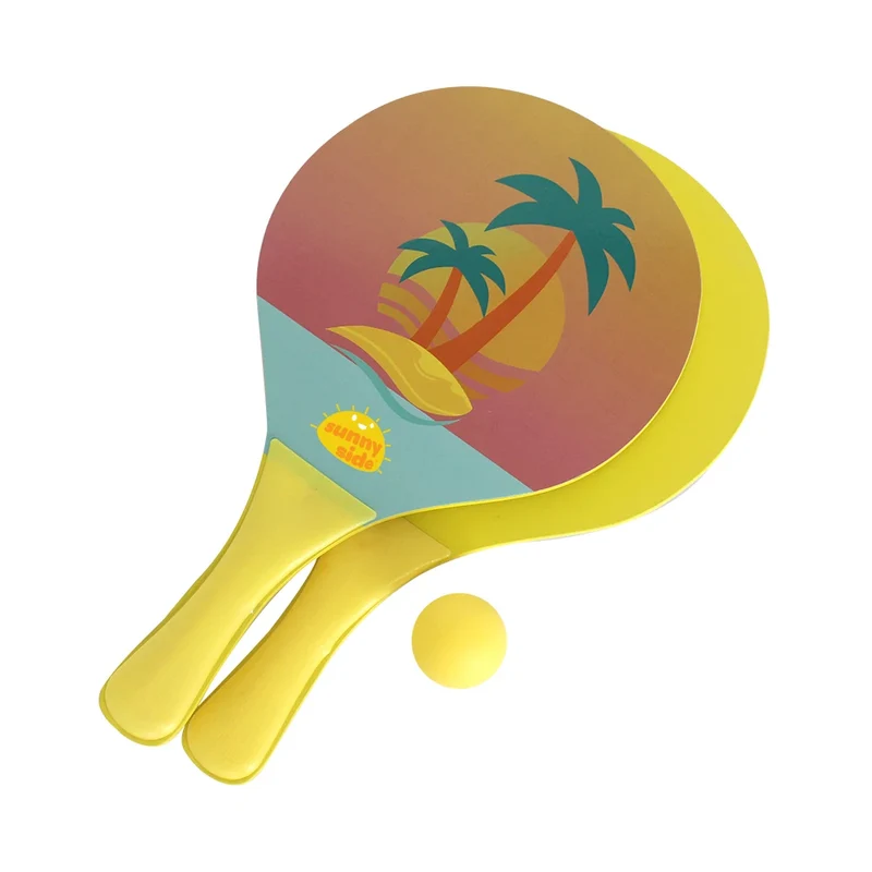 Raquettes de Plage en Bois Parent-Enfant