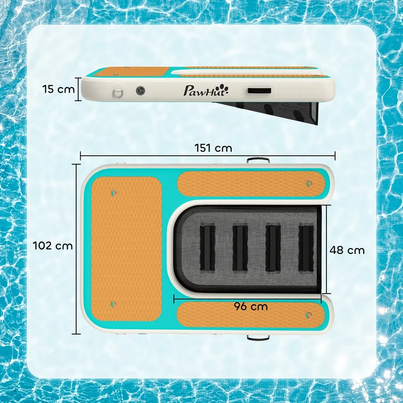 Accessoire Gonflable Rampe Aquatique Chiens 151×102 cm