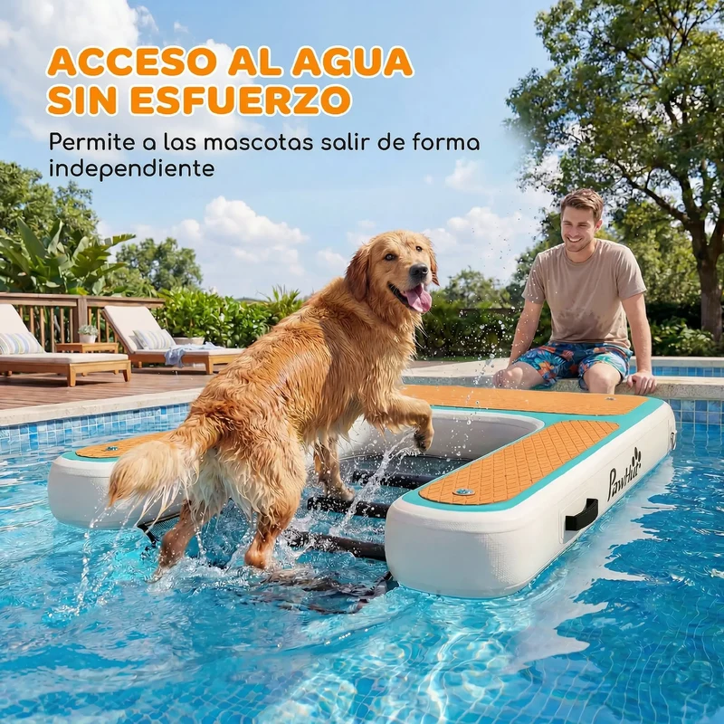 Accessoire Gonflable Rampe Aquatique Chiens 151×102 cm