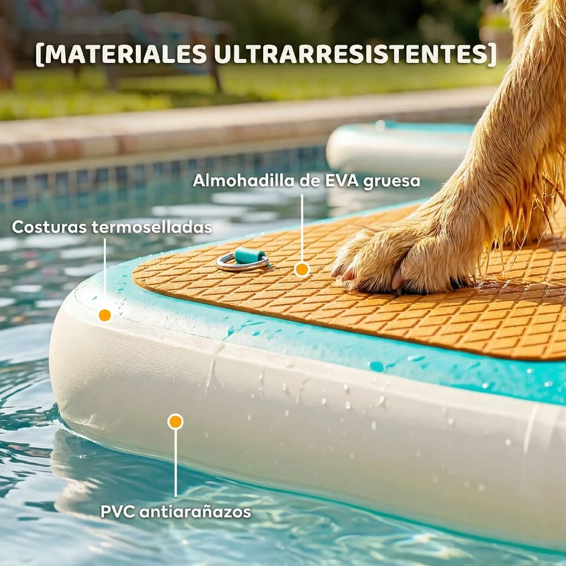 Accessoire Gonflable Rampe Aquatique Chiens 151×102 cm