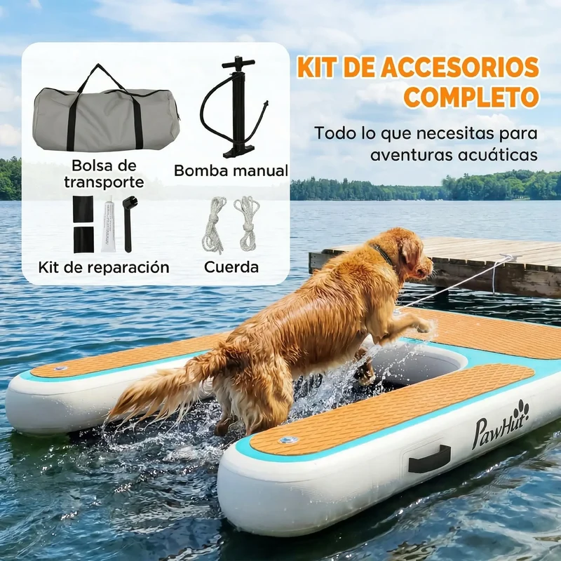 Accessoire Gonflable Rampe Aquatique Chiens 151×102 cm